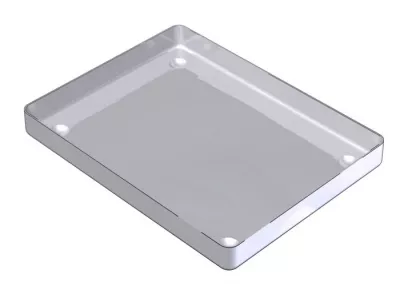 Tray Inox 18X14X1.9Cm Plein