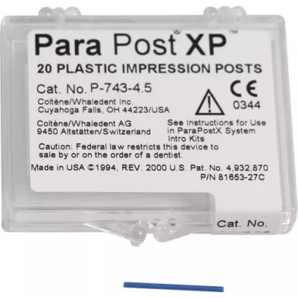 Parapost Xp Tenons  Impression 1.14Mm Blue 20 20pc